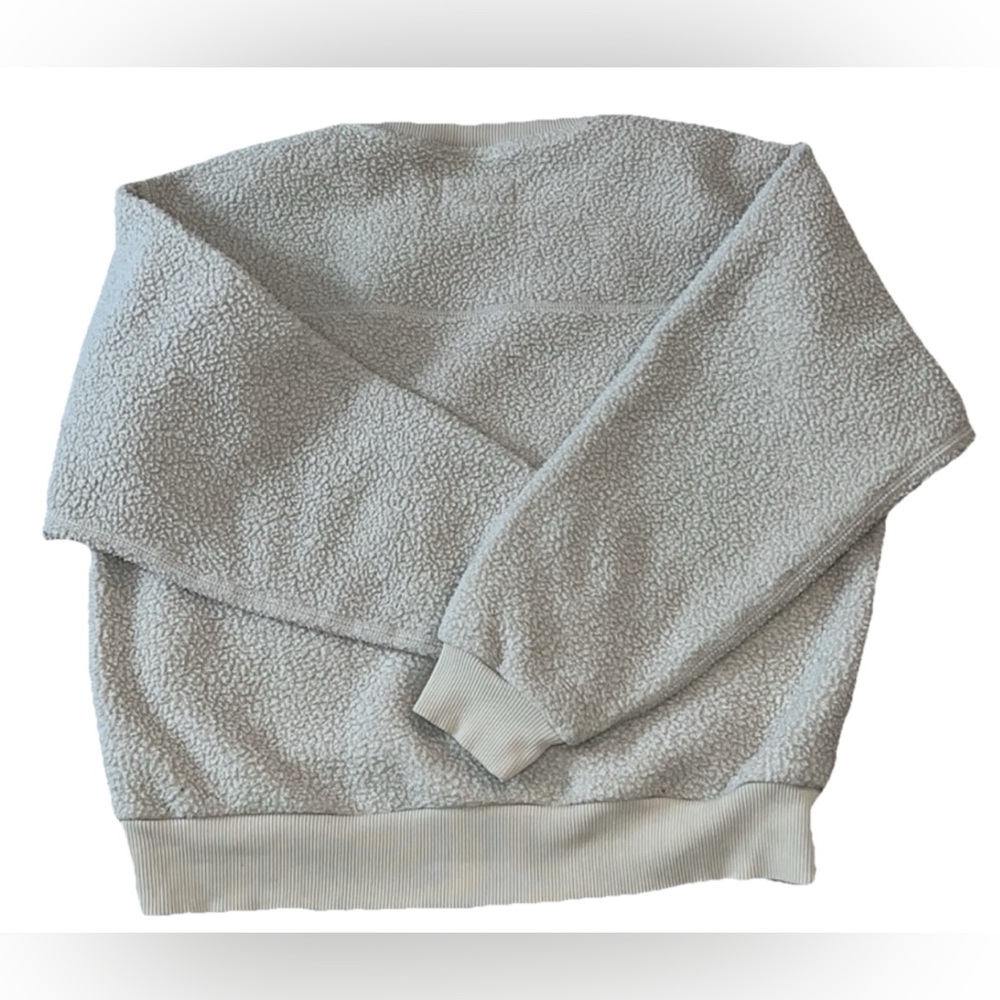 Everlane The Renew Fleece Raglan Sweatshirt Oat Size Small - Picture 7 of 9